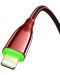 Кабел Xmart - Shark, USB-A/Lightning, 1.2 m, червен - 2t
