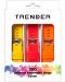Каишки Trender - Trio Groove Silicone, 22 mm, 3 броя, жълта/червена/оранжева - 1t