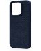 Калъф Njord - Salmon Leather MagSafe, iPhone 15 Pro, син - 1t