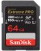 Карта памет SanDisk - Extreme PRO, 64GB, SDXC, V60 UHS-II  - 1t