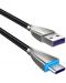 Кабел Xmart - Excellence, USB-A/USB-C, 1 m, черен - 2t