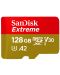 Карта памет SanDisk - Extreme, 128GB, microSDXC, UHS-I + адаптер - 2t