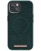 Калъф Njord - Salmon Leather MagSafe, iPhone 14, зелен - 1t