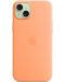 Калъф Apple - Silicone MagSafe, iPhone 15 Plus, Orange Sorbet - 4t