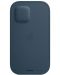 Калъф Apple - Leather Sleeve MagSafe, iPhone 12/12 Pro, Baltic Blue - 1t