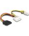 Кабел Delock - Power, Molex 4 Pin/SATA 15 Pin+ P4, 0.15 m, многоцветен - 1t