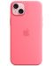 Калъф Apple - Silicone MagSafe, iPhone 15 Plus, розов - 1t