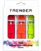 Каишки Trender - Trio Silicone, 22 mm, 3 броя, червена/оранжева/зелена - 1t