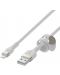 Кабел Belkin - Boost Charge, USB-A/Lightning, Braided silicone, 1 m, бял - 3t