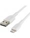 Кабел Belkin - CAA001bt0MWH, Lightning/USB-A, 0.15 m, бял - 2t