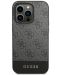 Калъф Guess - 4G Stripe, iPhone 14 Pro, сив - 1t