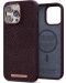 Калъф Njord - Salmon Leather MagSafe, iPhone 14 Pro Max, кафяв - 2t