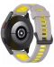 Каишка Techsuit - W002, Galaxy Watch/Huawei Watch, 20 mm, сива/жълта - 2t