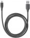 Кабел Cellularline - Soft, USB-A/USB-C, 1.2 m, черен - 1t