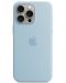 Калъф Apple - Silicone, iPhone 15 Pro Max, MagSafe, Light Blue - 2t