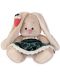 Плюшена играчка Budi Basa - Зайка Ми, бебе, с кадифена рокля и ягодка, 15 cm - 1t