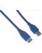 Кабел VCom - CU302, USB-A/USB-A, 1.5 m, син - 5t