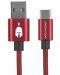 Кабел Spartan Gear – Type C USB 2.0, 2m, червен - 1t