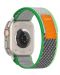 Каишка Techsuit - W039 Nylon, Apple Watch, 38/40/41 mm, сива/зелена - 2t