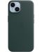 Калъф Apple - Leather, iPhone 14, Forest Green - 1t