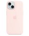 Калъф Apple - Silicone MagSafe, iPhone 15 Plus, Light Pink - 1t