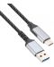 Кабел VCom - CU401M, USB-C/USB-A, 1 m, черен - 1t