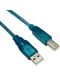 Кабел VCom - CU201-TL, USB-A/USB-B, 5 m, син - 1t
