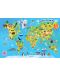 Образователен пъзел Trefl от 100 части - Карта на света - 1t