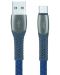 Кабел Rivacase - PS6102BL12, USB-C/USB-А, 1.2 m, син - 2t