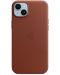 Калъф Apple - Leather MagSafe, iPhone 14 Plus, Umber - 1t