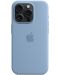 Калъф Apple - Silicone MagSafe, iPhone 15 Pro, Winter Blue - 6t