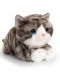 Плюшено легнало коте Keel Toys - Сиво, 25 cm - 1t