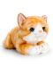 Плюшено легнало коте Keel Toys - Рижаво, 25 cm - 1t