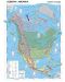 Климат и води: Стенна карта на Северна Америка (1:7 000 000) - 1t