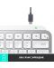 Клавиатура Logitech - MX Keys Mini for Mac, безжична, сива - 8t