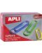 Кламери Apli - микс цветове, 32 mm, 100 броя - 1t