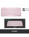 Клавиатура Logitech - MX Keys Mini, безжична, розова - 11t