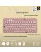 Клавиатура Logitech - Pebble Keys 2 K380s, безжична, US Layout, Rose - 8t