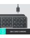 Клавиатура Logitech - MX Keys palm rest, безжична, черна - 15t