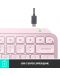 Клавиатура Logitech - MX Keys Mini, безжична, розова - 9t