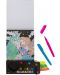 Комплект книжка за оцветяване с маркери Grafix - Неон - 3t