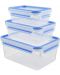 Kомплект от 3 кутии за храна Tefal - Clip & Close, K3028912, сини - 1t
