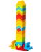 Комплект дървени блокчета Cubika - Цветни кули, 25 броя - 3t