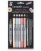 Комплект маркери Too Copic Ciao - Пастелни нюанси, 5 цвята + 1 черен multi liner, 0.3 mm - 1t