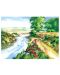 Комплект за рисуване с акрилни бои Royal - Река с макове, 39 х 30 cm - 1t