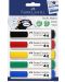 Комплект маркери за текстил Faber-Castell - 5 цвята - 1t