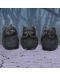 Комплект статуетки Nemesis Now Adult: Humor - Three Wise Fat Cats, 8 cm - 7t