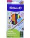 Комплект двуцветни моливи Pelikan - 24 цвята, кръгли - 1t