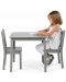Комплект детска маса с 2 столчета Ginger Home - Сиви - 3t
