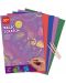 Комплект скреч карти Apli Kids - 8 цветни карти и 4 дървени стика - 1t